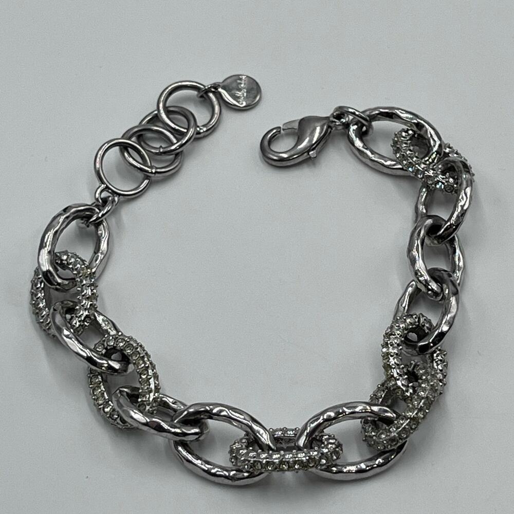 Stella & Dot Christina Chain
Link Silver‎ tone Pave Crystal Bracelet